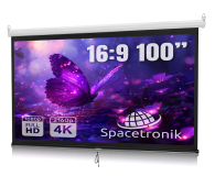 Spacetronik Ekran Projekcyjny Sufitowy Zwijany Manualnie 100" 16:9 - 1326085 - zdjęcie 1